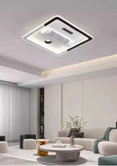 Ljojo Minimalist LED Fan Ceiling Light Modern Bedroom Dining Room Chandelier Home Decor