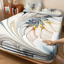 Ljojo Marble Swirl Single Bed Fitted Sheet: Soft, Comfortable Polyester, Machine Washable