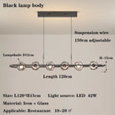 Italian Minimalist Glass Dining Table Chandelier | Ljojo Long Island Bar Nordic Luxury Lamp