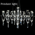 Modern Crystal Chandelier Pendant Light for Living Dining Bedroom by Ljojo