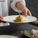 Ljojo Matte Ceramic Round Plate Set for Dining and Entertaining