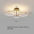 Nordic Minimalist Gold Ring LED Ceiling Light Fixture for Restaurant Bedroom Living Room by Ljojo