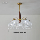Ljojo Retro American Living Room Pendant Light Antique Glass Crystal Postmodern Bedroom Dining Room Light