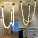 Ljojo Luxury Pear Necklace Chandelier for Living Room Dining Room Foyer