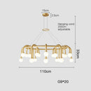 G9 Italian Copper Glass Bubble Chandelier by Ljojo - Luxury Hanging Lamp for Living Room
