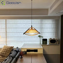 Ljojo Industrial Vintage Hanging LED Pendant Lights Creative Wooden Chandelier