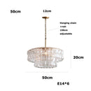 Dimmable LED Glass Chandelier for Living Dining Room Decor by Ljojo