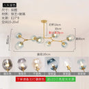 Modern Glass Chandelier Pendant Lamp Hanging Light for Dining Room Kitchen by Ljojo.