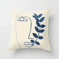 Ljojo Minimal Line Abstract Sun Pattern Plush Pillow Case