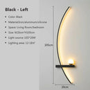 LED Wall Lamp Moon Symmetry Black - Modern Indoor Decor for Bedroom by Ljojo