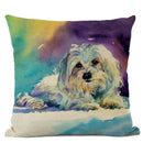 Cute Bulldog Hand-Painted Linen Pillowcase by Ljojo Teddy Collection