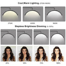 LED Beauty Light 40W Half Moon Floor Standing Dimmable for Makeup in Beauty Salon - Ljojo