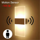 Ljojo LED Wall Lamp | Motion Sensor Switch | Acrylic Night Light for Bedroom