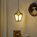 French-Style Retro Copper Glass Chandelier - Small Hanging Lamp by Ljojo