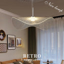 Nordic Restaurant Chandelier Lotus Leaf Straw Hat Lamp for Bedroom by Ljojo