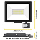 Ljojo™ Induction LED Flood Light with Adjustable PIR Sensor - Outdoor Floodlight