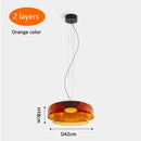 Nordic Orange Glass Led Pendant Lights Chandelier for Living Dining Room by Ljojo