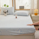 Ljojo 2025 Warm Fleece Fitted Sheet Set, Cozy Mattress Cover & Pillowcase, 3D Flower Design