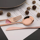 Ljojo Mirror Stainless Steel Dinner Fork Set - 6Pcs Flatware Gold Silverware