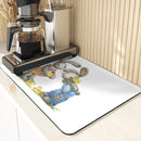 Easter Rabbit Print Kitchen Drying Mat Set by Ljojo