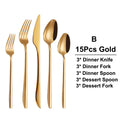 Ljojo 21 Piece Gold Cutlery Set - Stainless Steel 304 Elegant Tableware