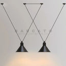 Ljojo Metal Pendant Lamp - Simple Shape for Kitchen Bar, Creative Hanging Light for Bedside