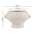 Ljojo Lion Head Ceramic Soup Bowl with Embossed Handle - Set of 2