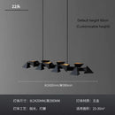 Modern Black Geometric Chandelier Lamp for Dining Room by Ljojo