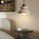 Ljojo Japanese Wabi-Sabi Travertine Pendant Light for Kitchen Island - LED E27 Hanging Lighting