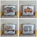 Happy Campers Owl Motorhome Print Pillow Case by Ljojo