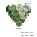 Murano Glass Chandelier: Blue Green Pink Glossy Ceiling Light for Girls Room by Ljojo