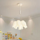 Creamy White Floral Pendant Light Fixture | Elegant and Romantic for Living Room | Ljojo