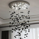 Modern Black Stone Led Pendant Lights Chandeliers for Living Room by Ljojo