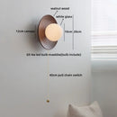 Ljojo LED Glass Wall Lights: Nordic White Bedside Sconce with Switch