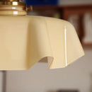 Japanese-Style Cream Small Chandelier Retro Glass Hanging Lamp by Ljojo