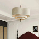 Ljojo Linen Cloth Boho Pendant Lamp for Home Decor and Lighting