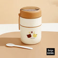 Ljojo Double-Layer Stainless Steel Thermal Lunch Box with Spoon and Bag