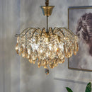 French Romantic K9 Crystal LED Metal Frame Chandelier for Living Room by Ljojo