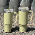 Ljojo 40oz Tumbler Cup Stainless Steel Insulated Coffee Mug with Straw