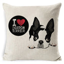 Dog Breed Cotton Linen Cushion Cover Set by Ljojo: Bull Terrier to Chihuahua & More