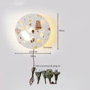 Ljojo LED Wall Lamp - Nordic Modern Design with Pull Chain Switch, Terrazzo Pattern for Living Room, Bathroom, Stair Lights