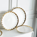 Ljojo Light Luxury Ceramic Dinner Plate for Steaks, Noodles, Fruits, and Dim Sum