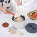 Ljojo Microwave Steamer Hot Lunch Box with Utensil for Steamed Rice & Soup