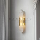 Ljojo Marble LED Wall Sconce - Luxury Black Gold Indoor Light Fixture