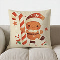 Holiday Sweet Treats Cushion Cover by Ljojo: Festive Christmas Wreath Design for Sofa, Bedroom, Car