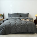 Ljojo 100% Cotton Yarn-Dyed 4-Piece Duvet Set - Ultra-Soft Bedding