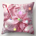 Ljojo LED Christmas Pillowcase with Garland Color Ball Pattern