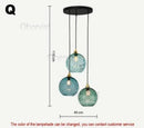 Modern Glass Chandelier Led Pendant Light - Colorful Nordic Hanging Lamp by Ljojo