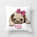 Cute Pug Bulldog Pillowcase for Living Room Decor - Ljojo Home Decor