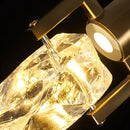 Ljojo LED Diamond Crystal Chandelier for Living Room Staircase - Gold Luminaire